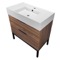 Modern Bathroom Vanity, Walnut, 32